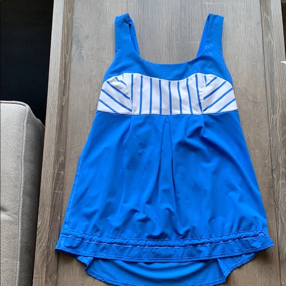 LULULEMON TAME ME RUN TANK TOP PIPER BLUE STRIPE - Picture 3 of 9